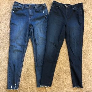 Dip | 2x Pairs of High Rise Skinny Jeans size women’s 12